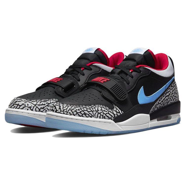 Air Jordan Legacy 312 Low Chicago Flag Men Sneakers Black Valour-Blue University-Red CD7069-004