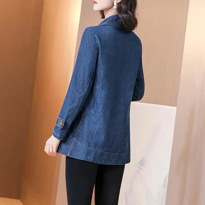 Geacă Jeans Femei Primăvară Toamnă Palton Denim Femei Coreean Casual Larg Jachetă de Vânt Palton Cowboy