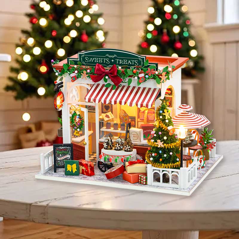 DIY Wooden Doll House 3D Puzzle Handmade Assembly Model Building Room Bedroom Dollhouse Toys For Birthday Christmas Xmas Gifts