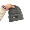 Autumn and Winter Woolen Pullover Hat for Women Fashionable and Versatile Letter Label Knitted Hat for Cycling Windproof Baotou Cold Hat for Men