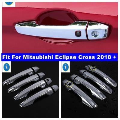 Car Door Pull Doorknob Handle Decor Protect Cap Cover Trim For Mitsubishi Eclipse Cross 2018 - Chrome Exterior Accessories