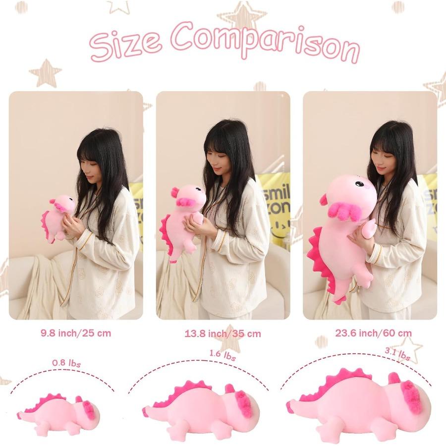 Weighted Axolotl Plush Stuffed Animal Gentle Pink 9.8 Inch Pillow Toy Designed for Adults 0.8 Lbs Adorable Present