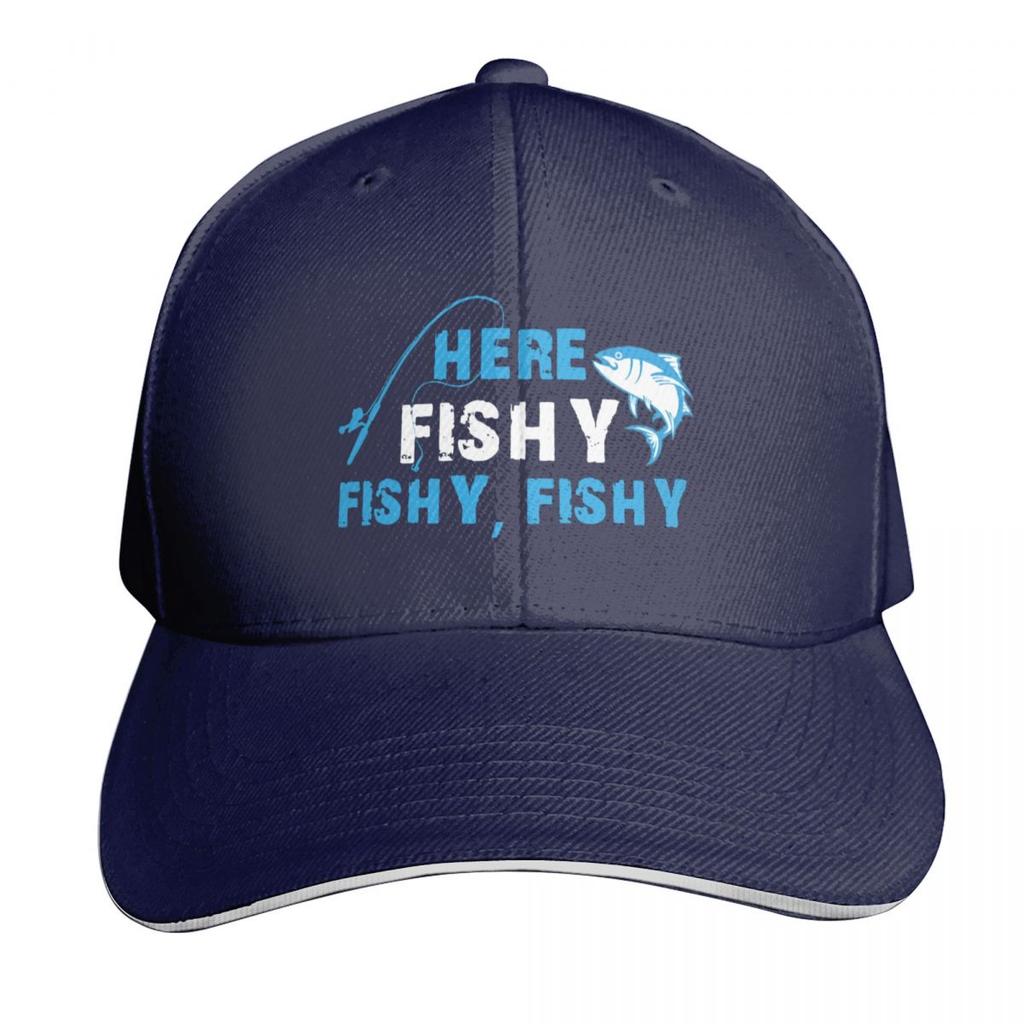 Here Fishy fishy Baseball Cap Luxury Cap Military Cap Unisex foam party Hat Hat Unisex Luxury Luxury Women Unisexs
