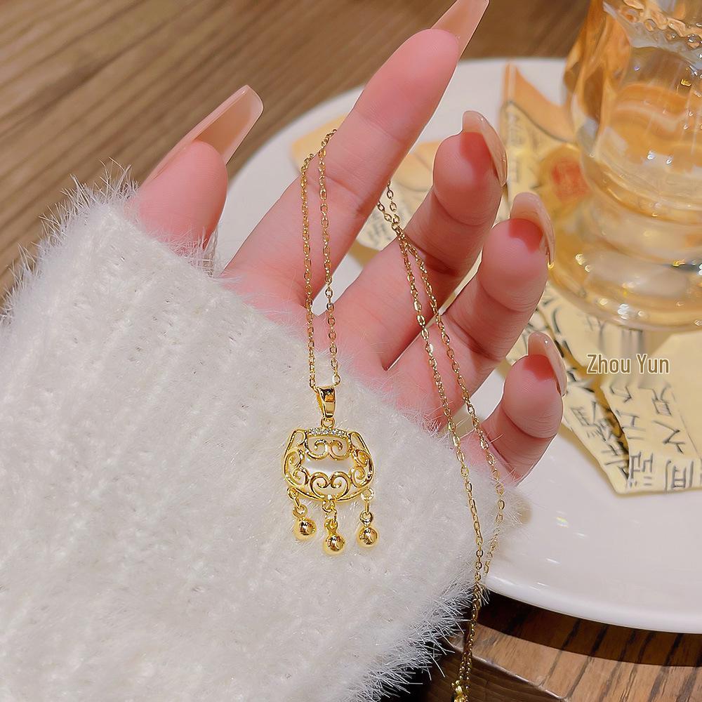 2025 Luxury Titanium-Clad Women's Summer Necklace - Non-Fading, High-End Design