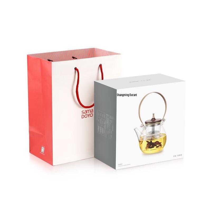 SAMADOYO 1000ml Glass Steaming Teapot