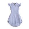 Girls' Fashionable Dress Summer Children's Elegant Striped Shirt Dress