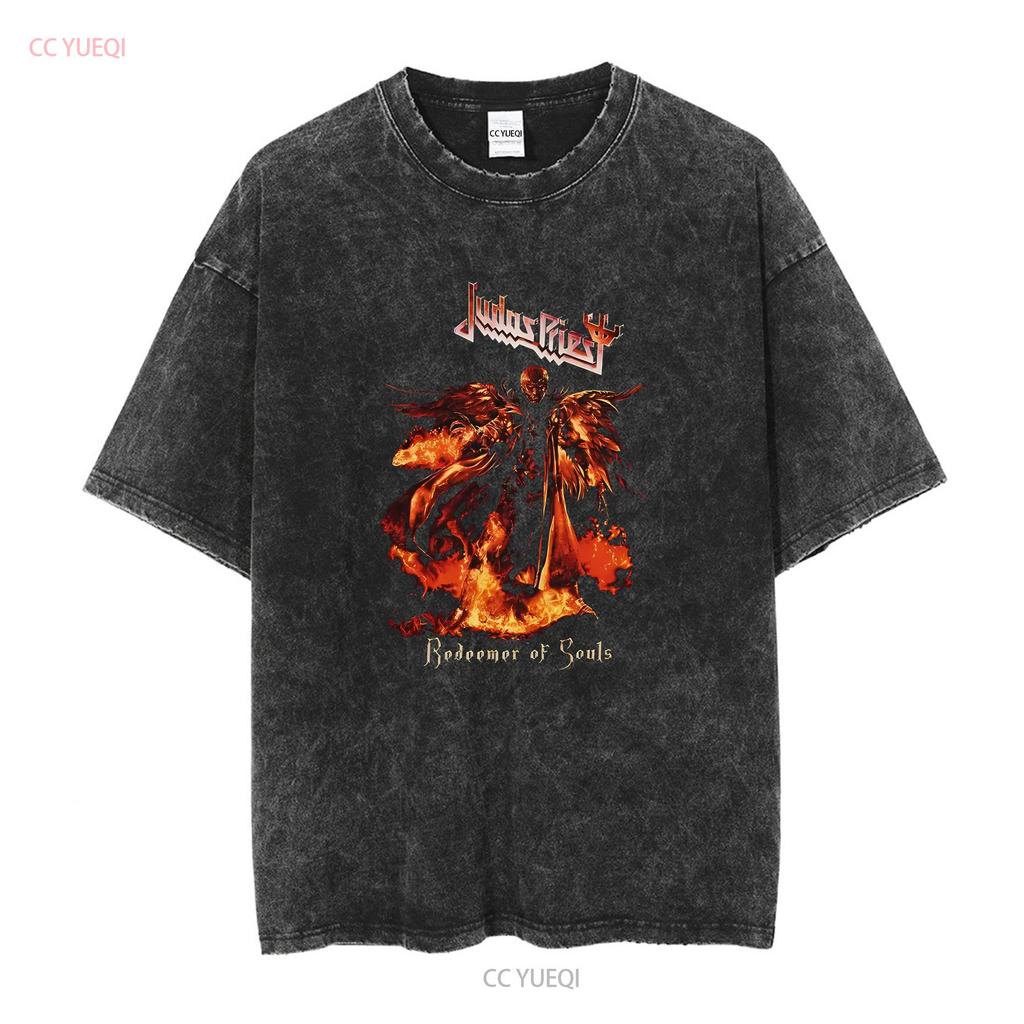 judas priest redeemer of souls tour cp w T Shirt vintage Washed Breathable Slightly Top For Everyday Wear Unisex Versatile