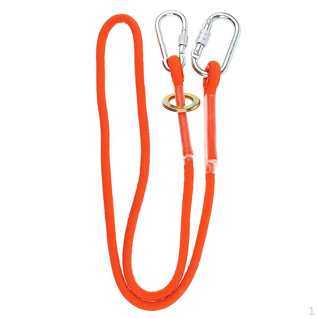 12 Safety Shock Absorbing Lanyard With Double Hooks And Carabiner