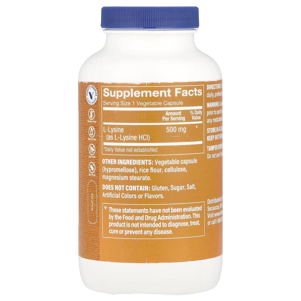 L-Lysine, 500Mg, 300 Veggie Caps