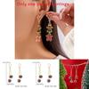 Christmas Ball Fringe Earrings With Heart Gingerbread Accents For Holiday Fashion
