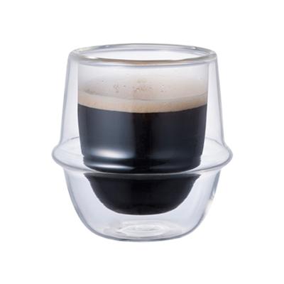 KRONOS Double Wall Espresso Cup 80ml Heat Resistant Glass Safe Gift Present 23104 Microwave/Dishwasher