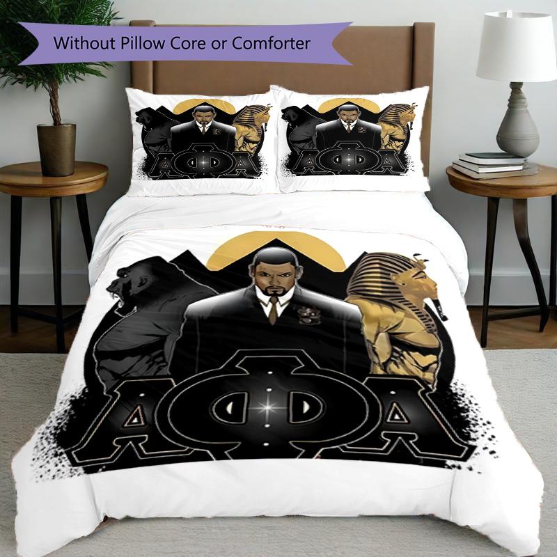 3pcs Duvet Cover Set (1*Duvet Cover + 2*Pillowcase, Without Core), Iota Phi Theta Print Bedding Set, Bedroom Decor, All‑Season, Birthday Gift