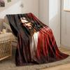 Jesus Portrait Art Blanket Bedroom Blanket for Livingroom Couch Lunch Break Soft Throw for Friend's Festival Gift