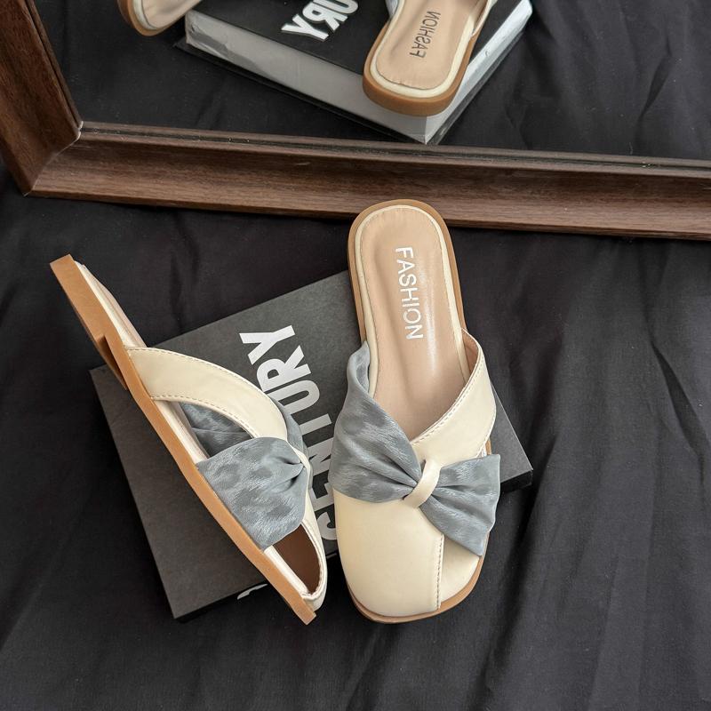 Fashion Lazy Baotou Slippers Women New Summer Elegant Flat Sandals Women's Jacket Sliding Comfortable Women's Shoes Zapatos De Mujer