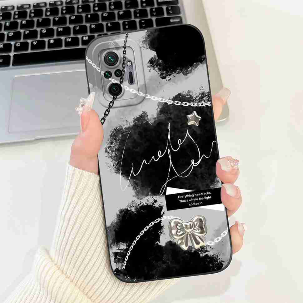 For Xiaomi Redmi Note 10 Pro 4G 6.67" Case Cherry Fashion Girl Soft Silicone TPU Cover For Redmi Note 10Pro 4G M2101K6G Shell