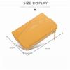 Women'S Wallet Fashion Lychee Grain PU Leather Women'S Zipper Buckle Horizontal Coin Purse Multi Card Bag