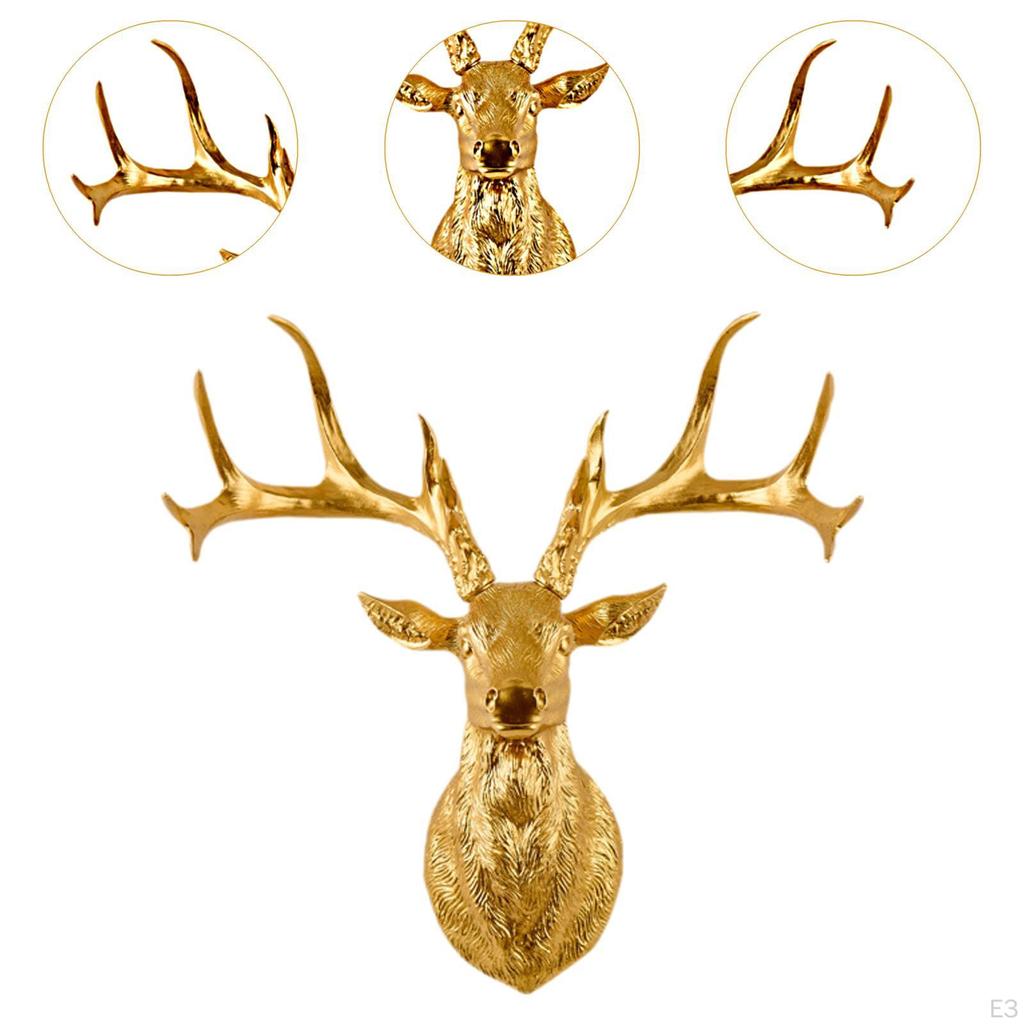 Rzeźba ścienna głowa jelenia żywica, kolekcjonerska, dzieło sztuki, dekoracja jelenia