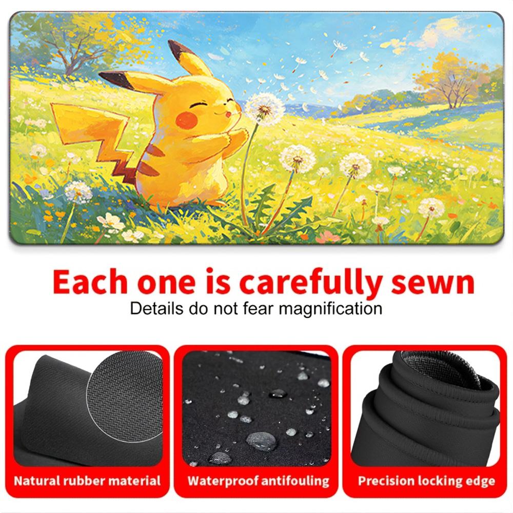Water Type Pokemon Starters TCG Playmat NonSlip Washable Desk Mat 30x80x0.2cm