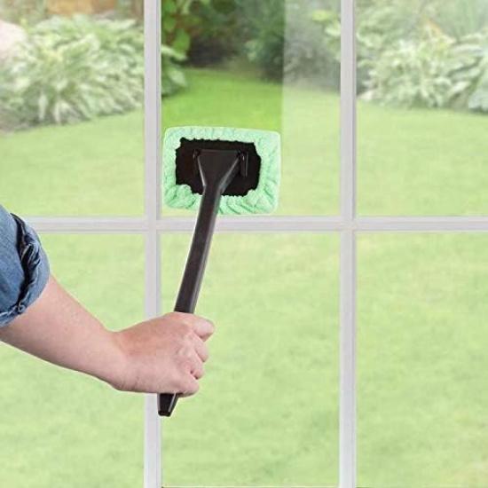 XINXIYAN Windshield Cleaner Tool Car Window Cleaner Ide Interior Windshield Cleaning Tool(Green-Rectangle)