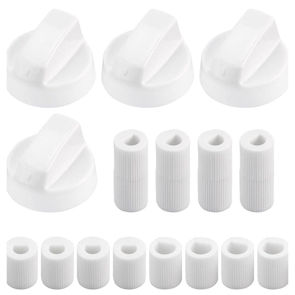 Set of 4 Switch Knobs for Oven and Stove Replacement Fits For 6mm 8mm Shafts