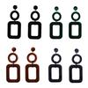 Fashion Korean version of versatile trendy girl earrings, geometric flannel square pendant, long stud earrings