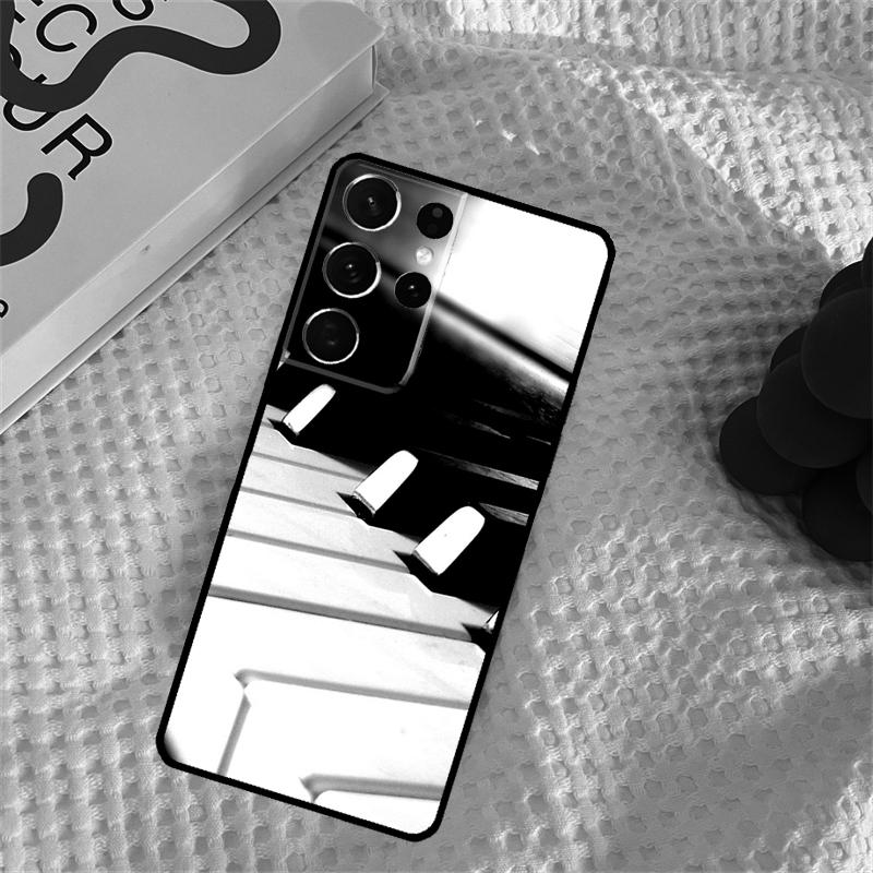 Piano Keys Musical Phone Case For Samsung Galaxy S25 S24 Ultra S9 S10 S20 S22 S21 Plus S23 FE Portector Cover