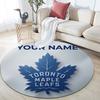 Custom Name,Toronto Maple Leafs pattern round rug,Carpet Rug for Living Room Bedroom Playroom ,Non-slip Floor Mat,Holiday Gifts and Birthday Gifts.