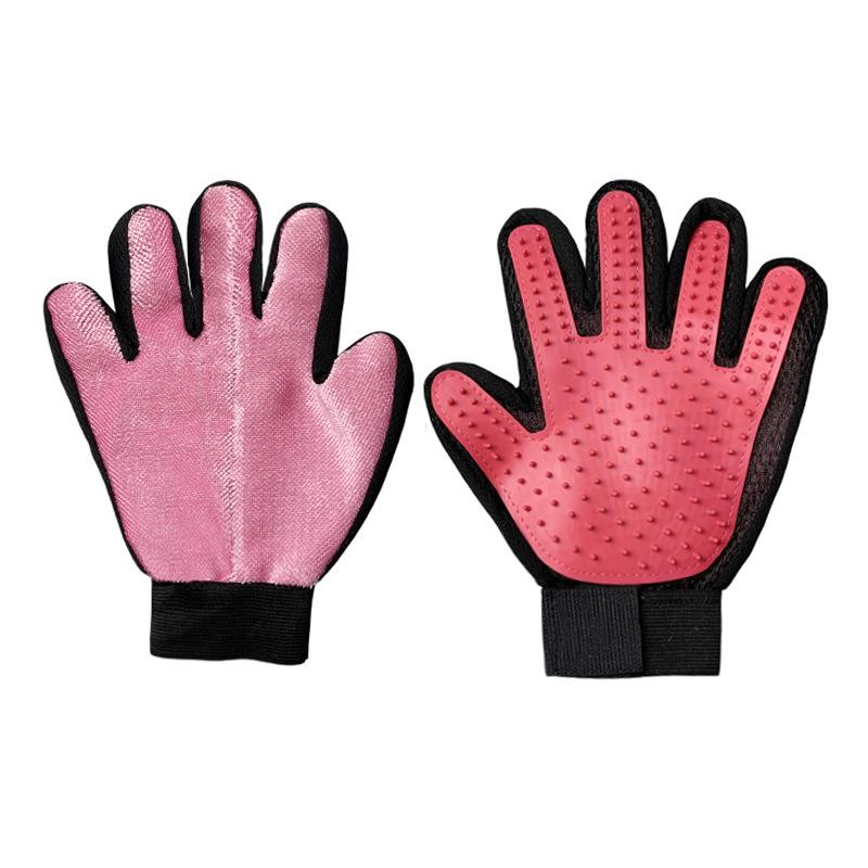 Double-Sided Silicone Pet Grooming and Massage Gloves for Cats and Dogs