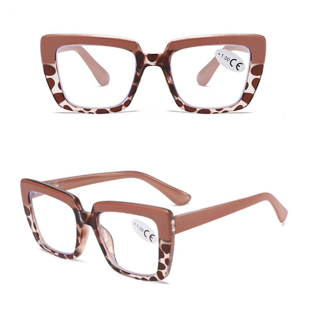 Blue Ray Blocking Anti-Blue Light Reading Glasses Large Frame Eye Protection Presbyopia Eyeglasses Spring Leg Elegant