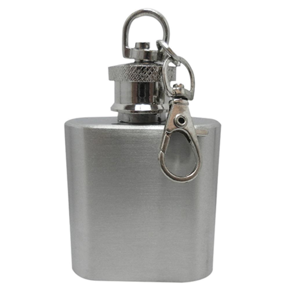 1 Oz Whiskey Wine Bottle Mini Pocket Key Chain Stainless Steel Liquor Hip Flask Screw Cap Flagon