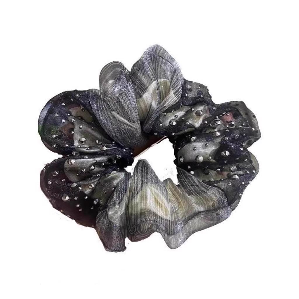 Eugen Yarn Hair Band Gypsy Star Inlaid French Double-Layer Rhinestone Sweet Temperament Head Flower Tied Hair Headband Female