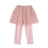 Pantaloni a Culotte in Pizzo da Principessa per Primavera e Autunno: Gonna in Tulle con Stelle di Paillettes Stile Coreano Leggings per Bambine