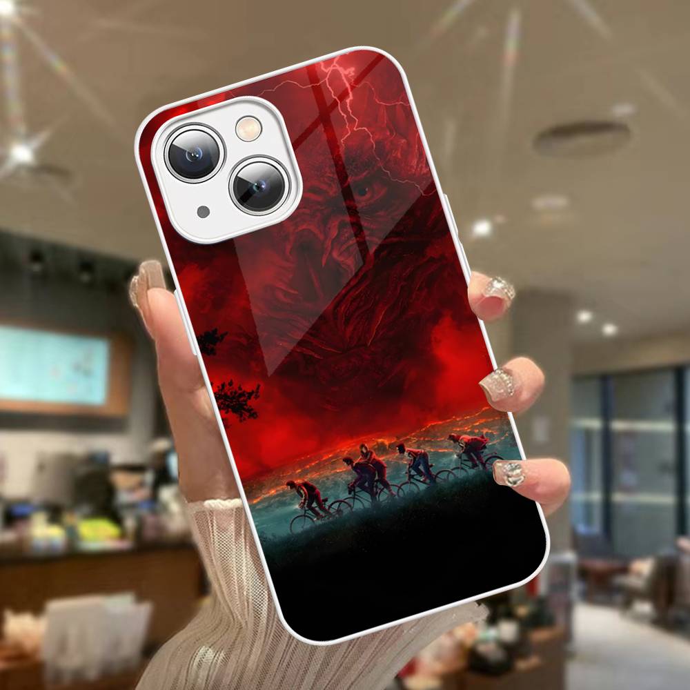Hot S-Stranger T-Things For IPhone 14 13 12 Mini 11 Pro XS Max X XR 14 Plus Tempered Glass Cover