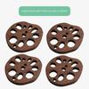 Wooden Lotus Root Water Coaster Household Coaster Wooden Coaster Dining Table Anti-scalding Heat Insulation Pad Solid Wood Lotus