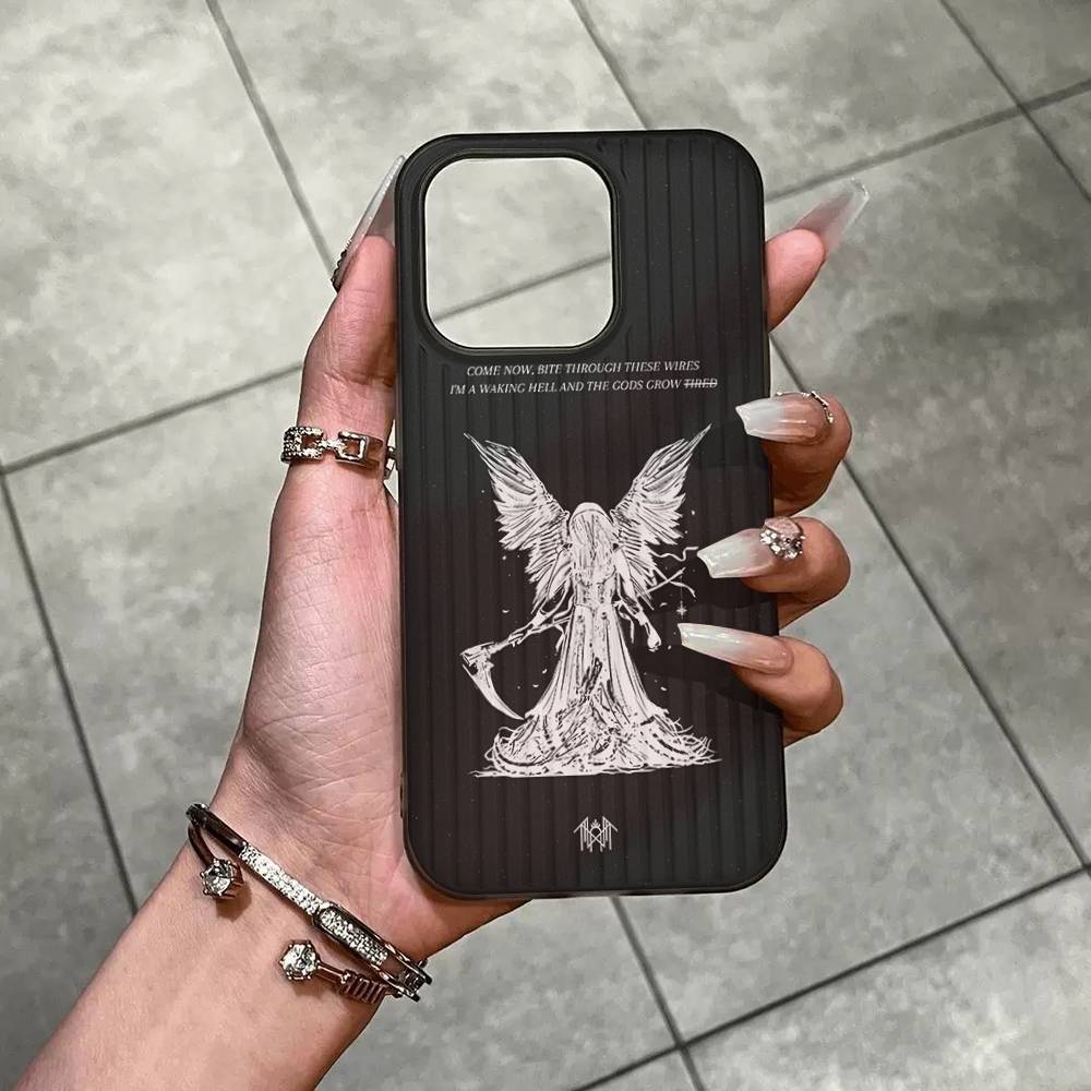 

S-Sleep T-Token For IPhone 11 12 13 14 17 16 15 Pro Max Plus Pro Corrugated Pattern Shockprooof Cover iPhone 17