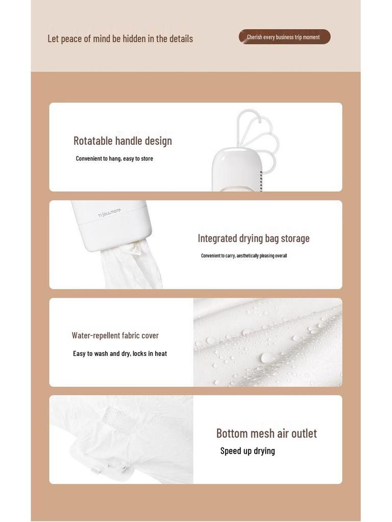 Upgraded Portable Dryer & Sterilizer for Home, Dorm, Travel & Underwear