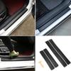4PCS Car Stickers 4D Carbon Fiber Universal Sill Scuff Anti Scratch 60X7CM Auto Door Sticker Exterior Protection Car Accessories