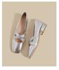 Silver ballet single shoes women's 2025 summer new French cross evening breeze light mouth temperament flat Mary Jane shoes