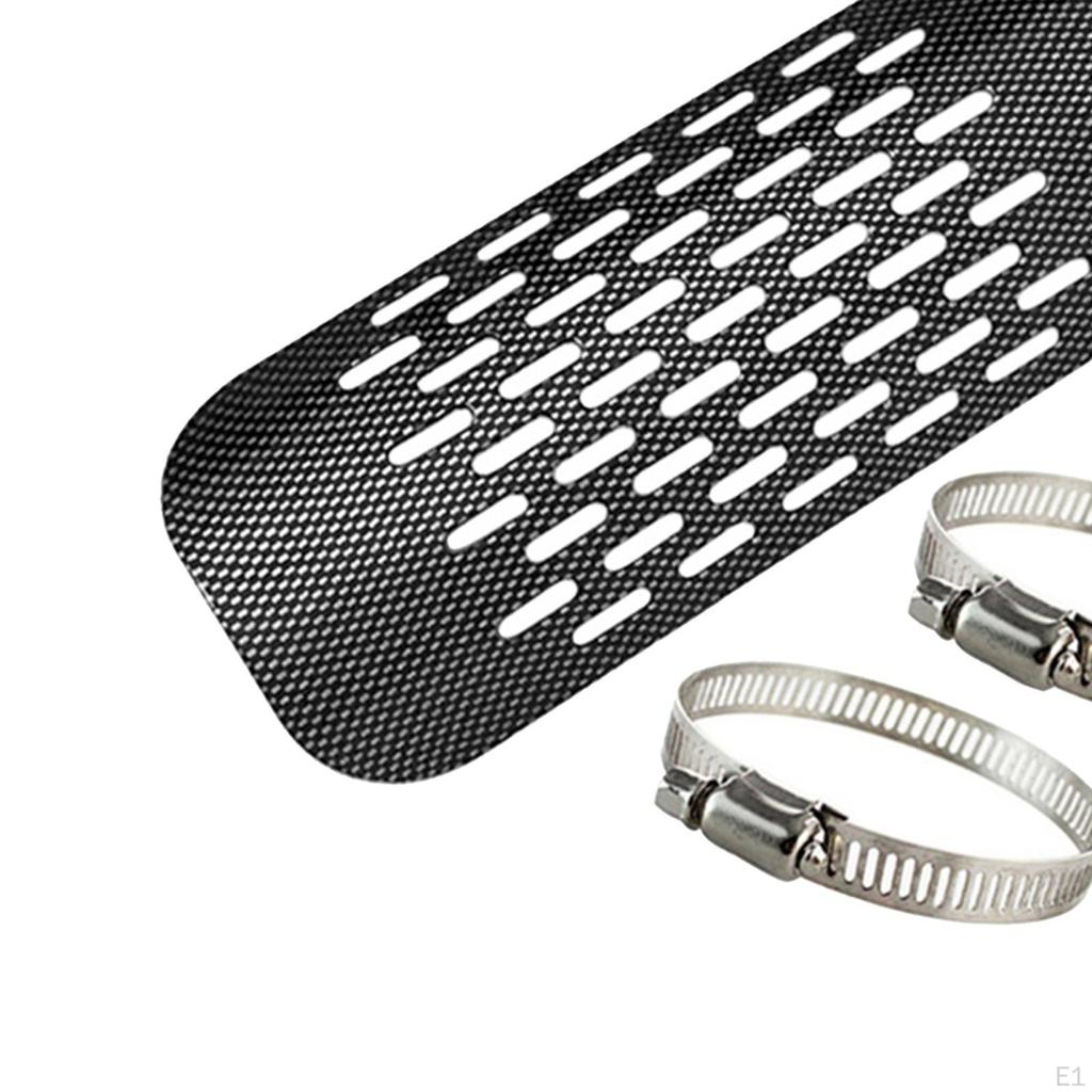 Durable Motorcycle Exhaust Cover with Secure Clamps