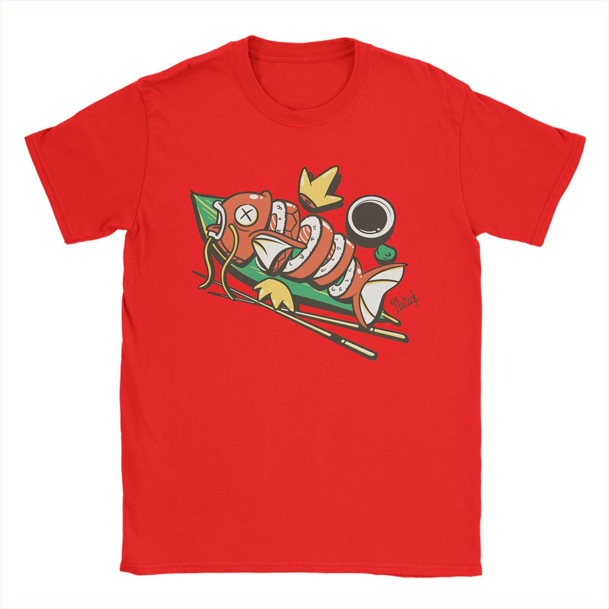 Magikarp Sushi TShirt Unisex Women Japanese Food Humor Graphic Tee Summer casual pure cotton street fashion clothing S