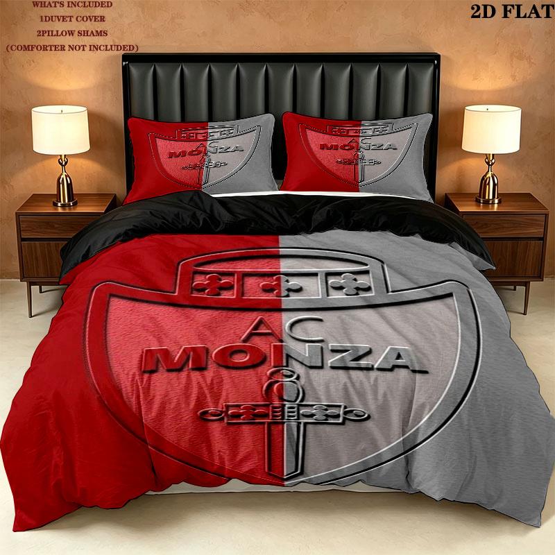 Ac Monza Pattern Bedding uilt Set uilt Cover Pillowcase Home Decoration Birthday Gift (1 * duvet cover + 2 * pillowcase without core)
