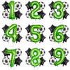 5pcs 40inch Pixel Number Balloons Set/Soccer Theme Birthday Balloons with Helium Valve/Aluminum Film Material/Ideal for Birthday