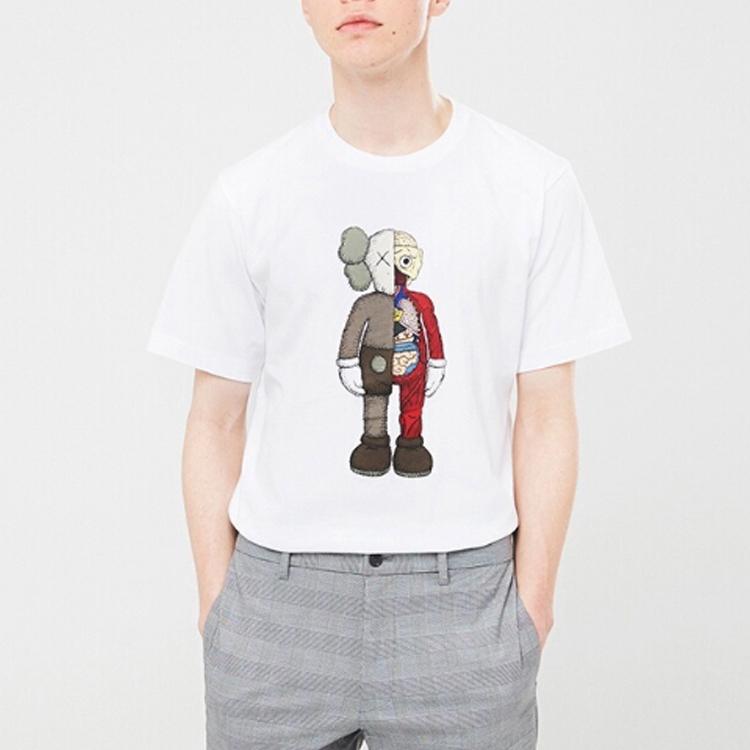 Uniqlo T-shirt Unisex Manica Corta Stampa Bambola Edizione Limitata X Kaws Top Bianchi UQ421770000
