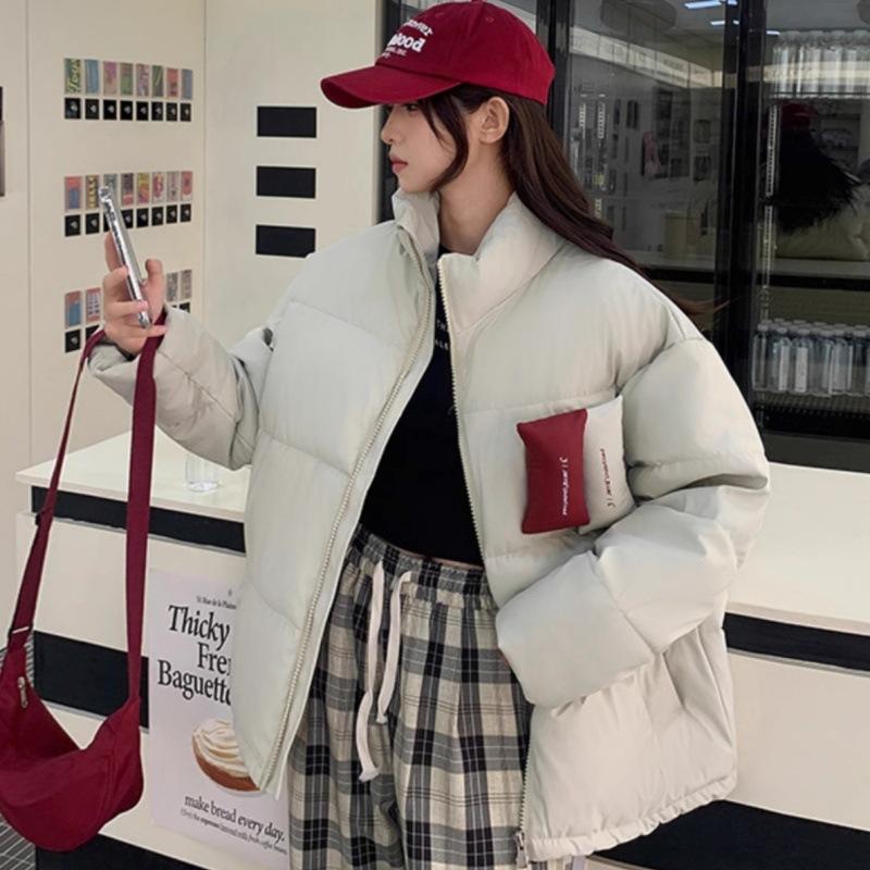 New Winter Stand-up Collar Cotton Coat, Same Style for Men and Women, Short Loose Coat for Couples