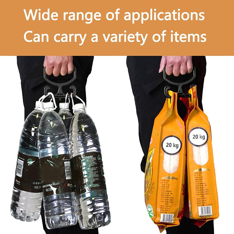 

Переноска для продуктовых пакетов с пластиковым ящиком для хранения, держатель для продуктовых пакетов для пластиковых пакетов, выдерживает 100 фунтов, сверхпрочная ручка для переноски чёрный