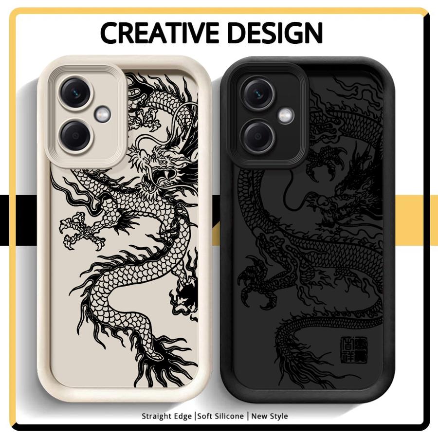 Telefoonhoesje voor Xiaomi Redmi Note 14 Pro Plus 12C A1 A2 A3 A4 14C 12s 12 Note 13 11s 10 11 13C Coole C-Chinese Draak