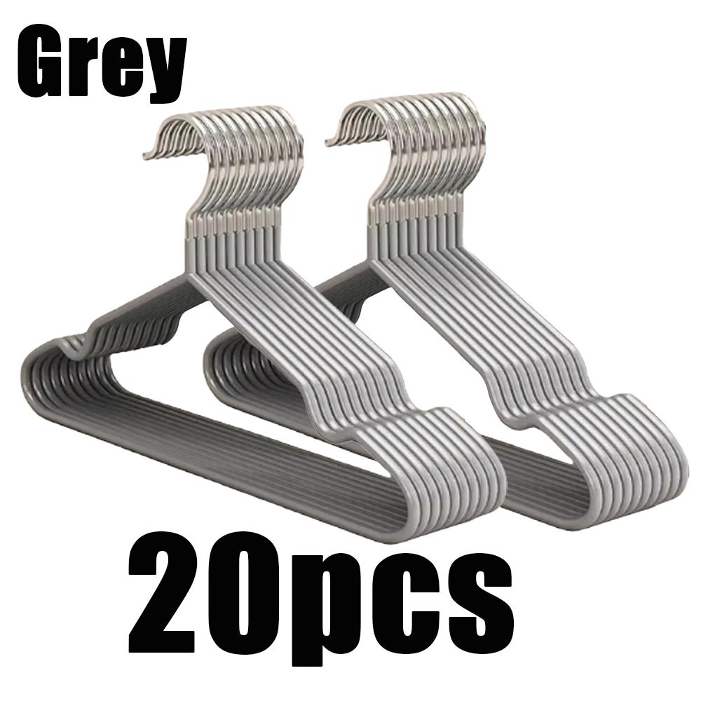 10/20pcs Iron Clothes Hanger Non-slip Coated Metal Suit Hangers Metal Shirt Jacket Hanger with Round Notches for Dress Hangers