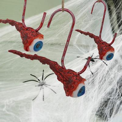 Décoration de globe oculaire arraché pour Halloween, fausses boules oculaires effrayantes avec crochet, décoration d'intérieur gothique pour fête d'événement d'Halloween