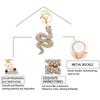 Cute Rhinestone Snake Keychains Alloy Key Holder Goodie Bag Stuffers Supplies for Versatile Party Gift Essentials