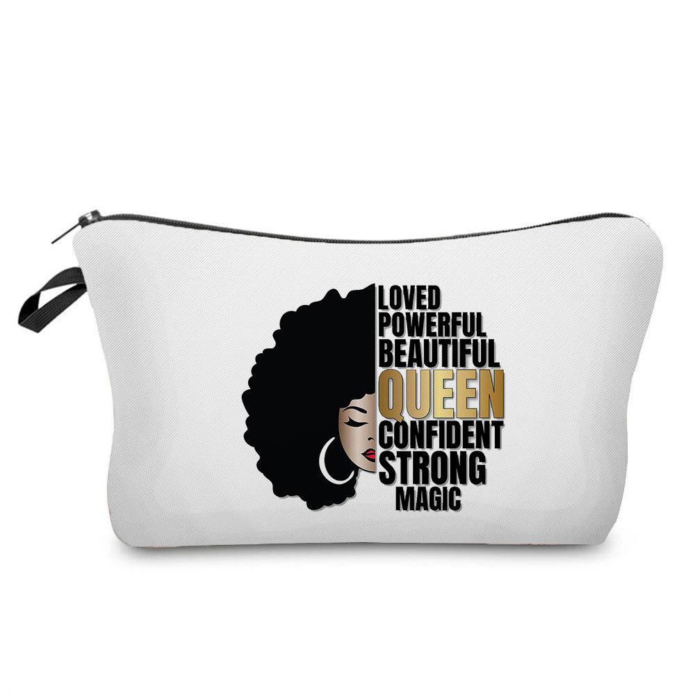Women English Crown Print Cosmetic Bag Toiletries Organize Travel Storage Case 6767